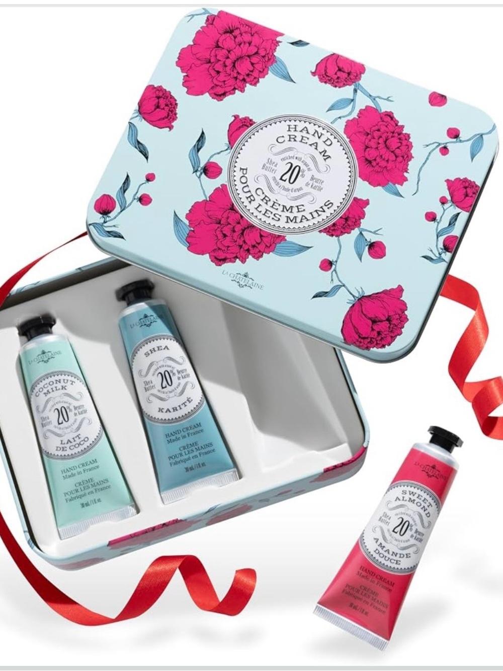 La Chatelaine Hand Cream Set - 3 Pack with Tin